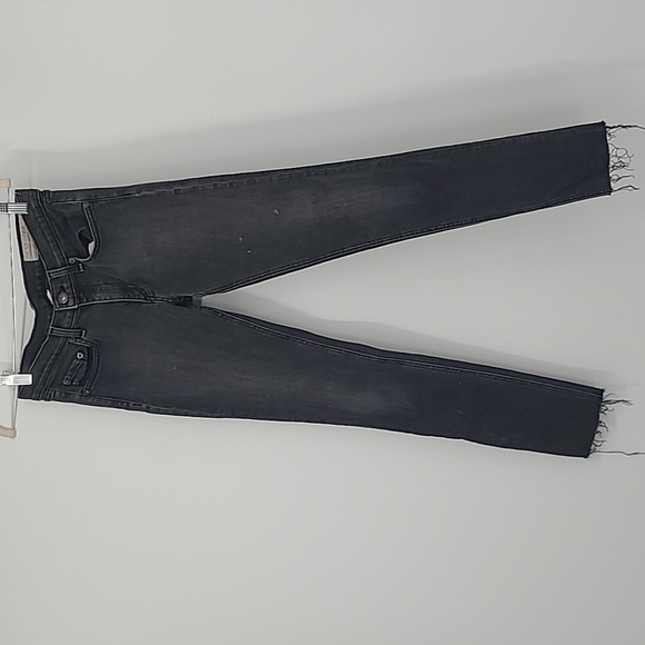Rag & Bone black skinny jeans raw hem size 27 - Picture 1 of 12